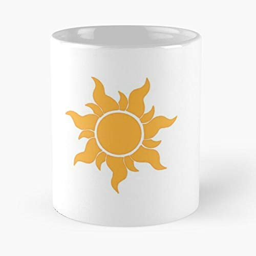 Light Tangled Sun Best Mug holds hand 11oz made from White marble ceramic