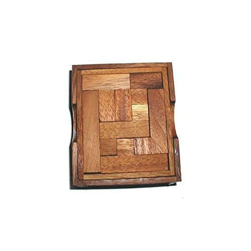 Pentominoes 3-D - Size Medium Wood Puzzle and Brain Teaser