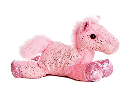 Aurora 7" Mini Flopsie Fantasy Glitter Pony - Pink