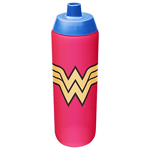 Zak Designs DC Comics 24 oz. BPA Free Reusable Water Bottle, Wonder Woman