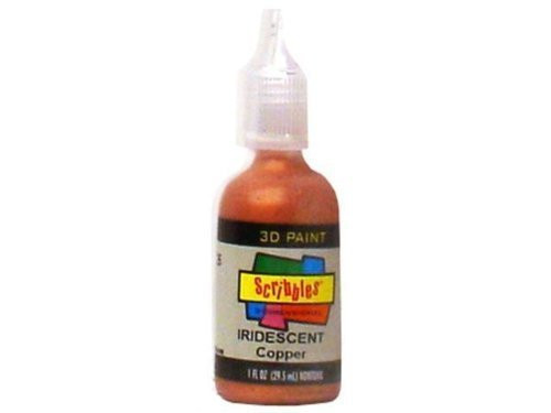 Scribbles 3d Fabric Paint 1oz-Iridescent - Copper