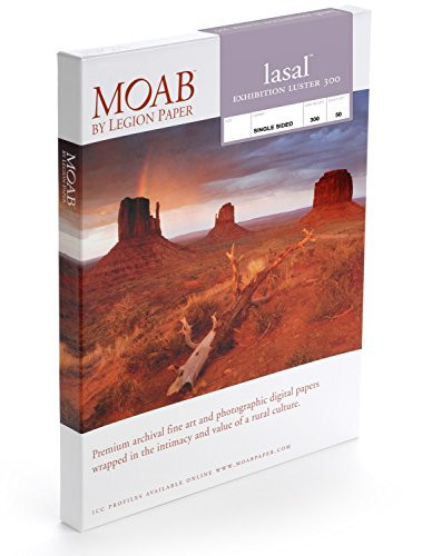Moab Lasal Exhibition Luster 300  Archival Luster 300 gsm  11 mil.  Inkjet Paper 4x6 and quot   50 Sheets