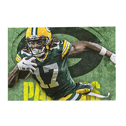 Davante Adams Jigsaw Puzzles For Adults Kids 300 Pieces Wooden Puzzle Game For Gifts Home Decoration Special Travel Souvenirs