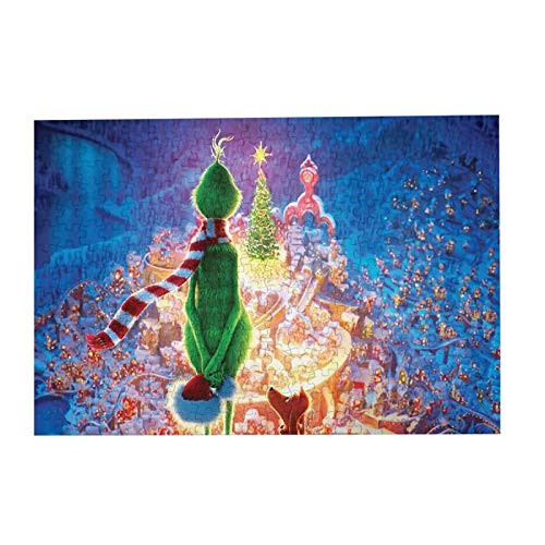 Green Haired Monster The Grinch Jigsaw Puzzles For Adults Kids 300 Pieces Wooden Puzzle Game For Gifts Home Decoration Special Travel Souvenirs