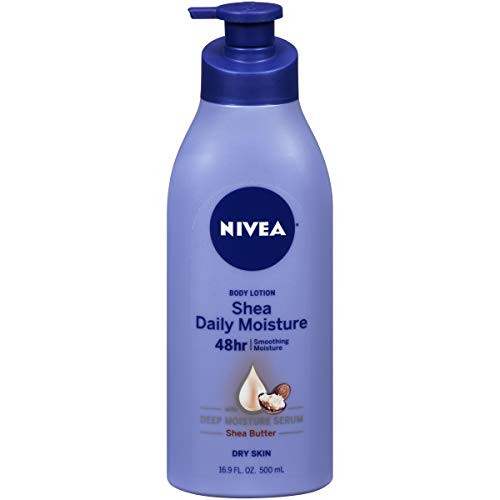 Nivea Shea Daily Moisture Body Lotion  New Super Size Package 16.9 Fluid Ounce  Pack of 3  - Packaging May Vary