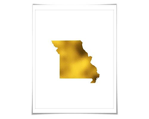 Missouri State Map Gold Foil Art Print. 7 Foil Colours 3 Sizes. Travel Poster. USA Map Wall Art Missouri State Map Gold Foil Art Print. 7 Foil Colours 3 Sizes. Travel Poster. USA Map Wall Art