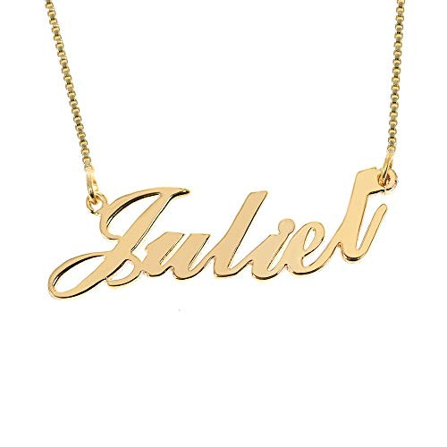 Personalized Name Necklace Pendant Custom Made Necklace with Name 18K Gold Birthstone Box Chain Gifts for Women  A Customize Name Gold Personalized Name Necklace Pendant Custom Made Necklace with Name 18K Gold Birthstone Box Chain Gifts for Women  A Customize Name Gold