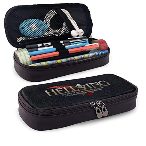 Hellsing Ultimate Logo Leather Pencil Pouch - Zippered Pen Case for School  Work  and  Office
