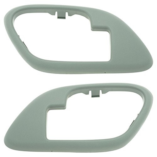 Interior Inside Door Handle Trim Bezels Gray Pair Set for Chevy GMC Truck