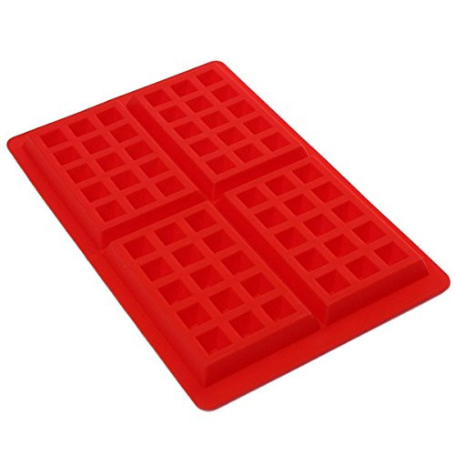 Longzang 4 Cavity Waffle Silicone Mold Cake Chocolate Craft Candy Soap Baking Mold (Xj553)