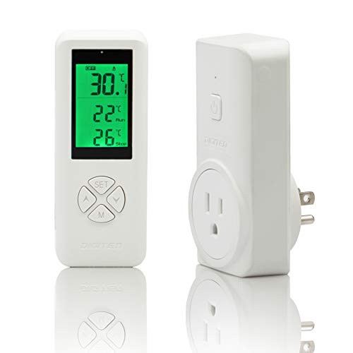 SENSTREE Wireless Temperature Controller Digital Plug-in Thermostat Outlet Temperature Remoted Control Build in Temp Sensor Heating Cooling for Reptile Greenhouse Homebrew Fermentation
