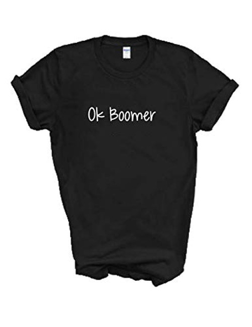 OK Boomer Millennial Statement To Baby Boomers Hand Writing Funny Gift Soft Cotton T-shirt