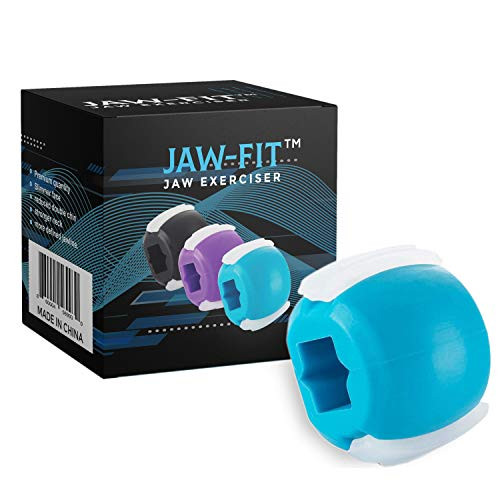 Jawline Exerciser  Slim and Tone Your Face Look Younger and Healthier  jaw Exerciser Face Exerciser  Jawline Shaper  Double Chin Reducer  Face Slimmer  Mouth Exerciser.  Blue-40lb