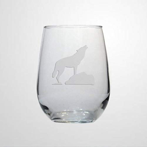 Wolf Stemless Crystal Stemless Wine Glass Engraved Whiskey Glass Shot Glass Perfect For Father Mom Boy Or Girl Friend Friend
