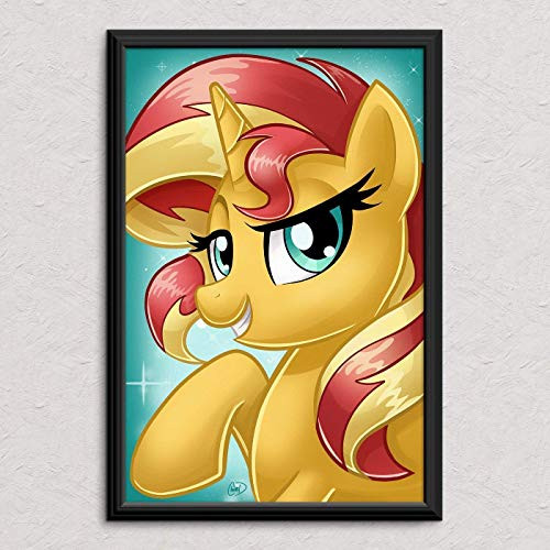 Sunset Shimmer Portrait My Little Pony - Original Art Poster Print