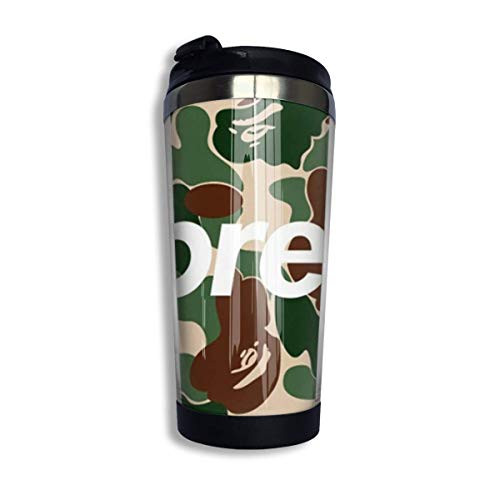 Bape Combination Coffee Travel Mug Cup Stainless Steel Vacuum Insulated Tumbler 13.5 Oz