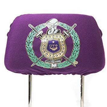New Omega Phi Psi Fraternity Headrest Cover - Purple