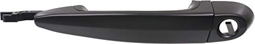 Exterior Front Door Handle Compatible with BMW 3-SERIES 2006-2013   X6 2008-2014 Left Textured Black with Keyhole
