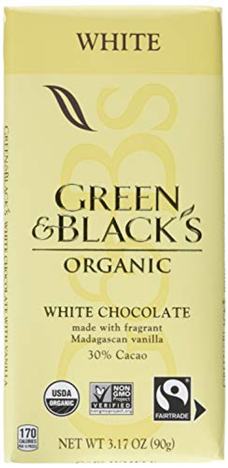 Green and Black s Organic White Chocolate Bars 30 percent Cacao 10 - 3.17 Oz Bars 10Count Green and Black s Organic White Chocolate Bars 30 percent Cacao 10 - 3.17 Oz Bars 10Count
