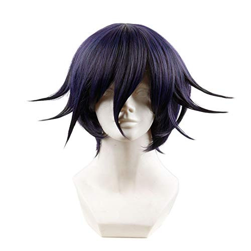 Danganronpa V3 Kokichi Ouma Cosplay Wig Short Black Purple New Danganronpa V3 Kokichi Ouma Cosplay Wig Short Black Purple New