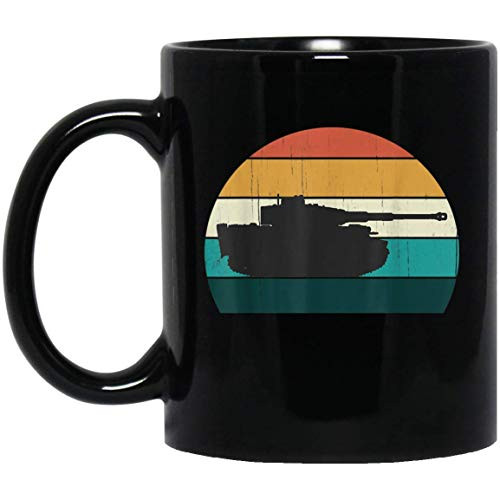 Vintage Tiger Tank World War 2 WW2 History Retro Sunset Veterans Day Mug