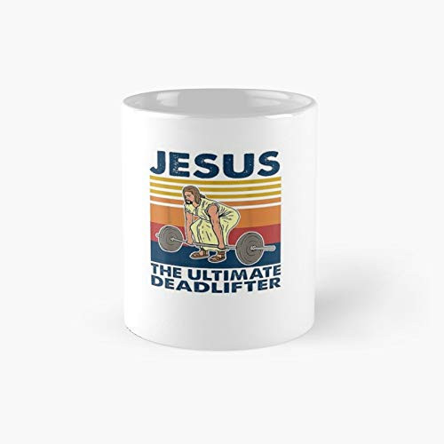 Jesus The Ultimate Deadlifter Weightlifting Classic Mug - 11 15 Oz. Jesus The Ultimate Deadlifter Weightlifting Classic Mug - 11 15 Oz.