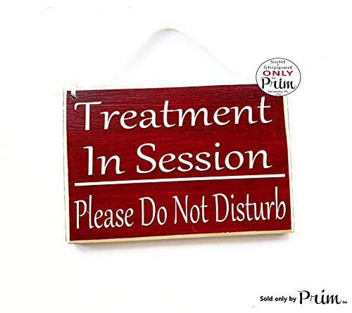 8x6 Treatment In Session Please Do Not Disturb Custom Wood Sign   Soft Voices Speak Softly Spa Salon Quiet Please In Progress Door Plaque
