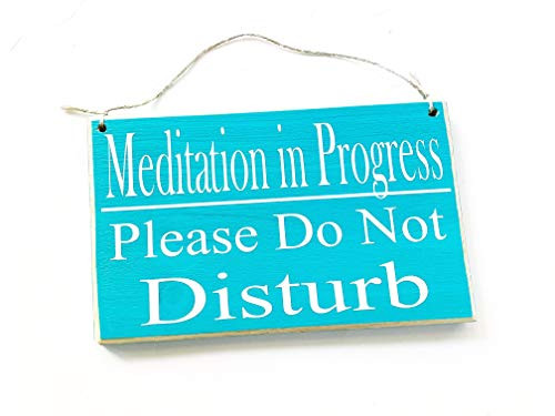 Meditation In Progress 8x6 Custom Wood Sign Zen Yoga Soft Voices OM Please Do Not Disturb Yoga Meditating Meditation In Session In A Meeting Shhh Door Plaque