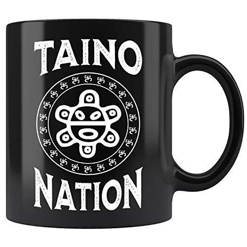 White Taino Nation Coqui Sun Boricua Taino Puerto Rico Coffee Mug 11oz Tea Cup