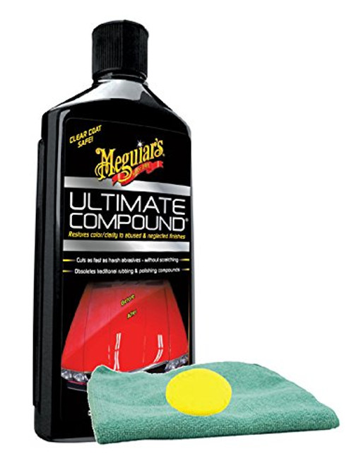 Meguiar s Ultimate Compound  15 oz  Bundle with Foam Pad  and  Microfiber Cloth  3 Items