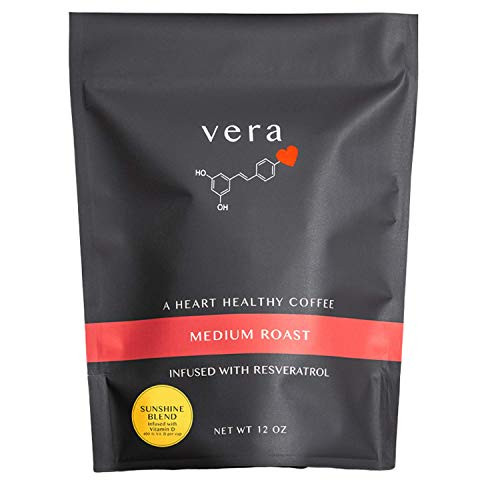 Sunshine Blend Coffee - Coffee Infused with Heart Healthy Antioxidants and Vitamin D - Medium Roast - Ground Coffee - 12 oz