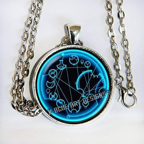 Doctor Who inspired quote inchWe re all stories in the end. just make it a good one inch in Gallifreyan - necklace - blue Or green - HM Doctor Who inspired quote inchWe re all stories in the end. just make it a good one inch in Gallifreyan - necklace - blue Or green - HM