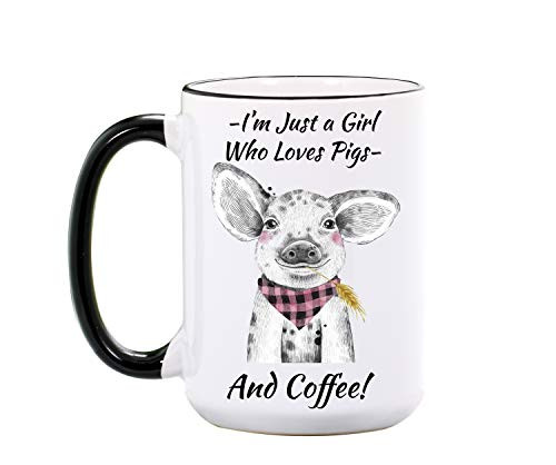 Pig Mug - Large 15 oz or 11 oz Ceramic Cup - Pigs Coffee Mugs - Pig Gifts for Pig Lover - Farm Animal Cups - Dishwasher and Microwave Safe - Made In USA Pig Mug - Large 15 oz or 11 oz Ceramic Cup - Pigs Coffee Mugs - Pig Gifts for Pig Lover - Farm Animal Cups - Dishwasher and Microwave Safe - Made In USA