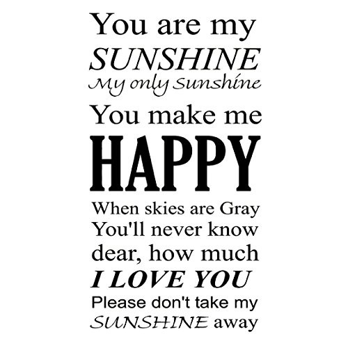You are My Sunshine Wall Art Vinyl Decal Nursery Wall Quotes Large Kids Room Sayings Babys Room Angel Stickers Big Murals You are My Sunshine Wall Art Vinyl Decal Nursery Wall Quotes Large Kids Room Sayings Babys Room Angel Stickers Big Murals