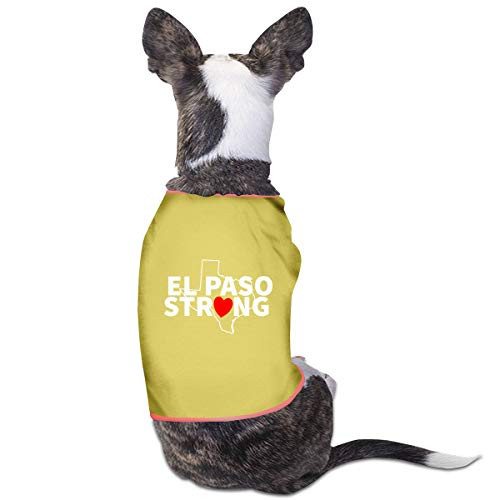 COLLJL8 El Paso Strong Heart Pet Dog Clothing Costumes Puppy Dog Clothes Vest Tee Shirts