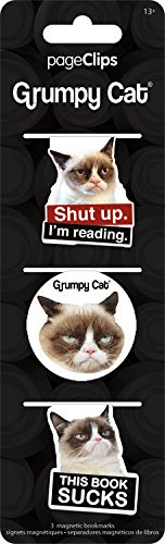 Artzone Trends International Grumpy Cat Magnetic Page Clip Bookmark