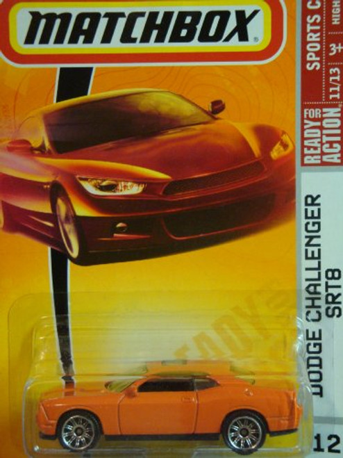 Matchbox Sports Cars Series 12 Dodge Challenger SRT8 Orange With Sun Roof Detailed Diecast Scale 1 64 Collector