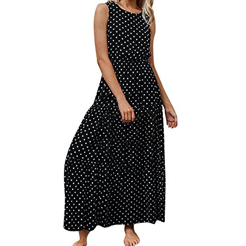 Fudule Women Dresses Summer Sleeveless Polka Dot Print Dresses Beach Holiday Casual Swing Dress for Women Sundress Fudule Women Dresses Summer Sleeveless Polka Dot Print Dresses Beach Holiday Casual Swing Dress for Women Sundress