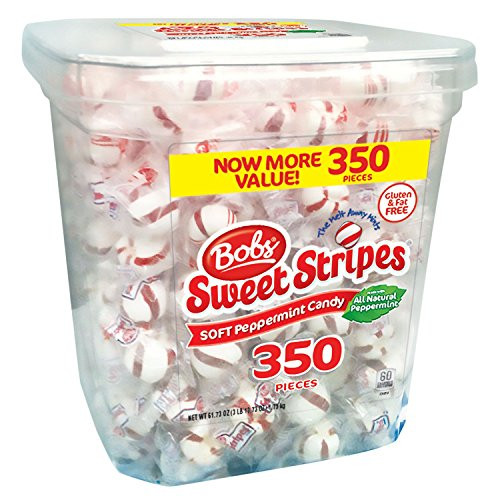 Bobs Sweet Stripes Soft Peppermint Balls  350 Count