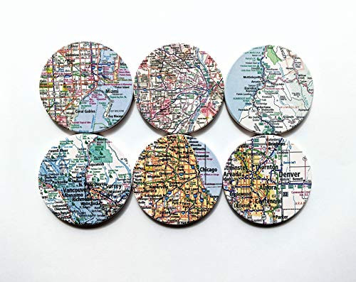Personalized Map Coasters Ceramic Coaster Set Custom State Map Coasters Housewarming New Home First Home Gift