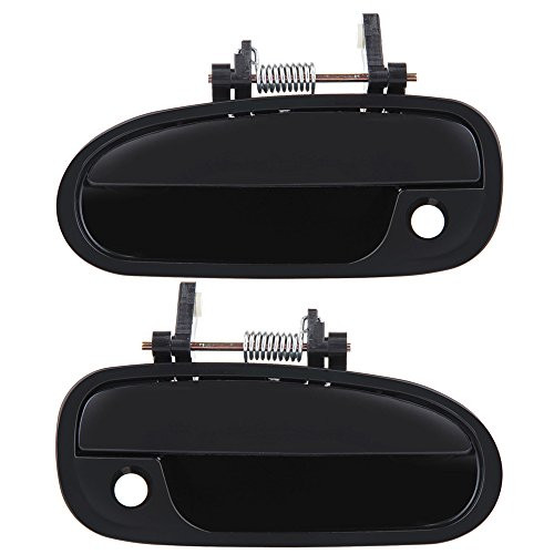 ECCPP 2Pcs Door Handles Black Exterior Front Right Left Side for 1996 1997 1998 1999 2000 for Honda Civic