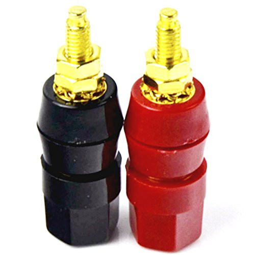 CESS-bd01 Amplifier Terminal Connector Binding Post Banana Plug Jack Socket Panel/Chassis Mount (jcx) - 4 PACK