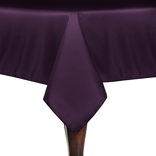 Ultimate Textile 52 x 70-Inch Rectangular Polyester Linen Tablecloth Aubergine Eggplant