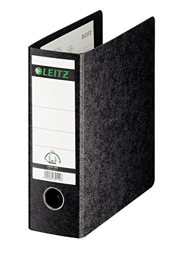Leitz 2-Ring 3-Inch Premium Linen Textured A5 Sized European Binder  Black  1075