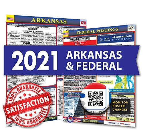 2021 Labor Law Poster - All in One State and Federal Labor Law Poster for Workplace Compliance  Arkansas