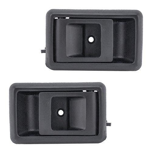 Black Inner Interior Inside Door Handle Pair Set for Toyota Corolla Pickup Truck