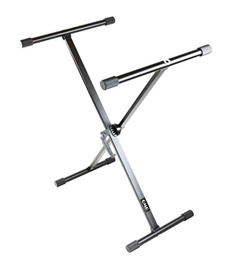 QMG Piano Keyboard Stand  Single X  Semi-Assembled  Infinitely Adjustable  Heavy-Duty  the Perfect Stand for your Piano Keyboard