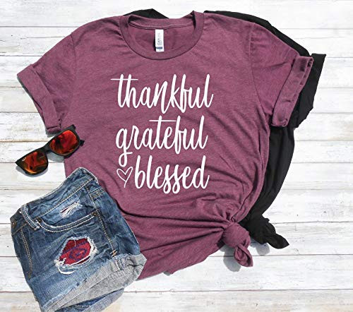 Thankful Grateful Blessed Shirt  Cute Fall Shirt  Autumn Shirt  Blessed Shirt  Thanksgiving Shirt  Cute Fall Outfit Tee  Thankful Shirt