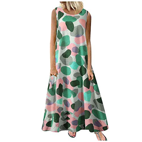 Summer Dresses for Women Maxi Women s Gradient Color Block Short Sleeve V Neck Long Maxi Dress Casual Summer Beach Green