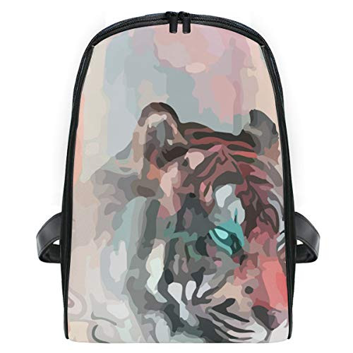 Student Shoulder Backpack Abstract Tiger Bookbag Bags for Girls Travel Boys